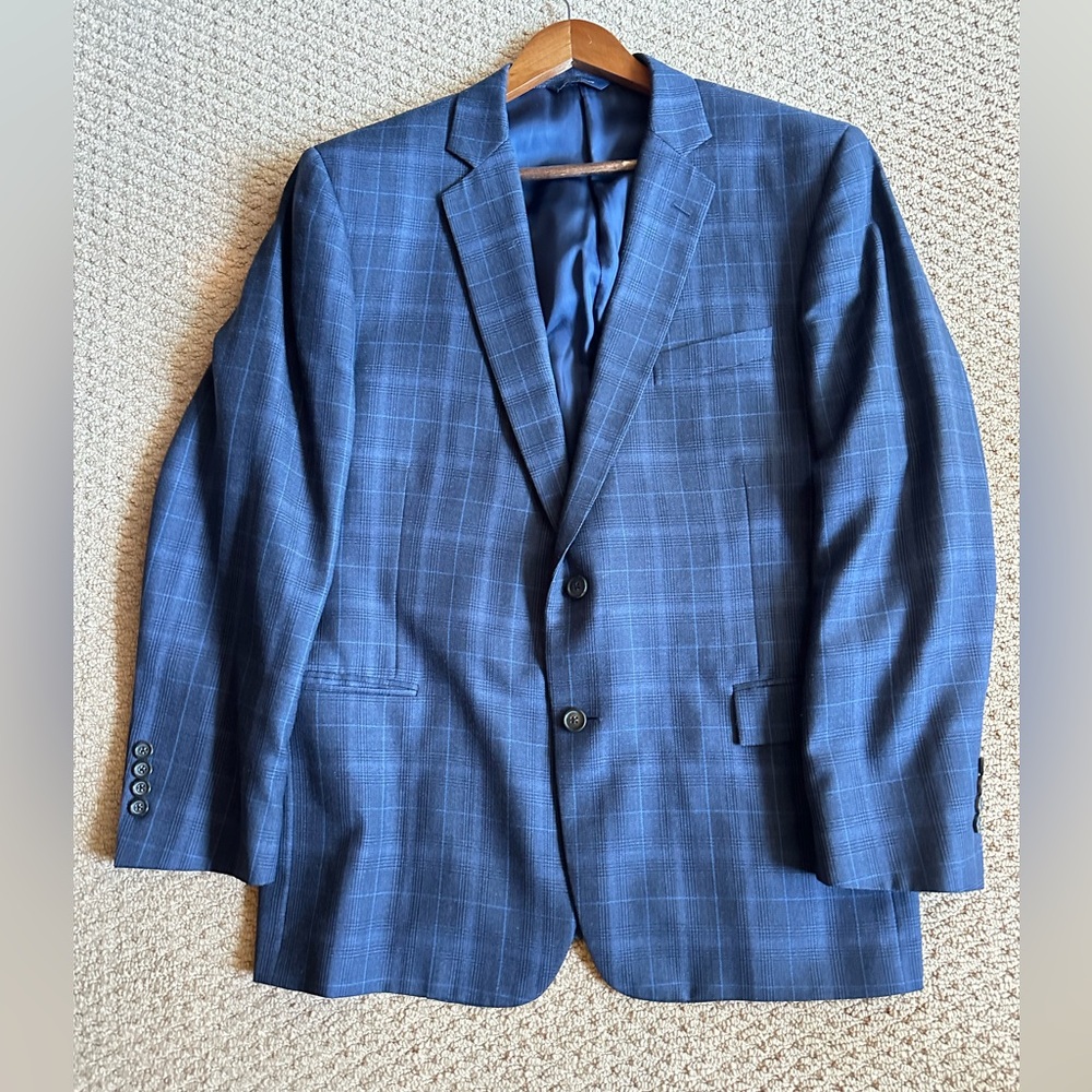 Brooks Brothers Navy Checkered Sport Coat
